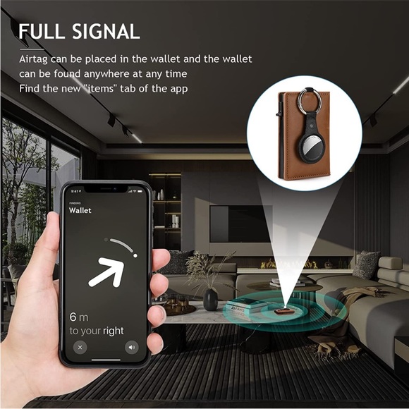 🆕 Mens AirTag Wallet with Money Clip, with Gift Box - Picture 5 of 7